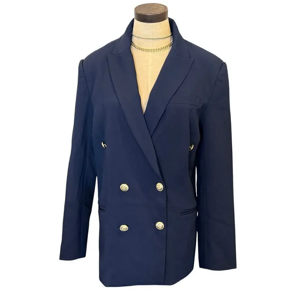 ENDLESS ROSE Navy Blue Blazer Jacket Top Women's size M